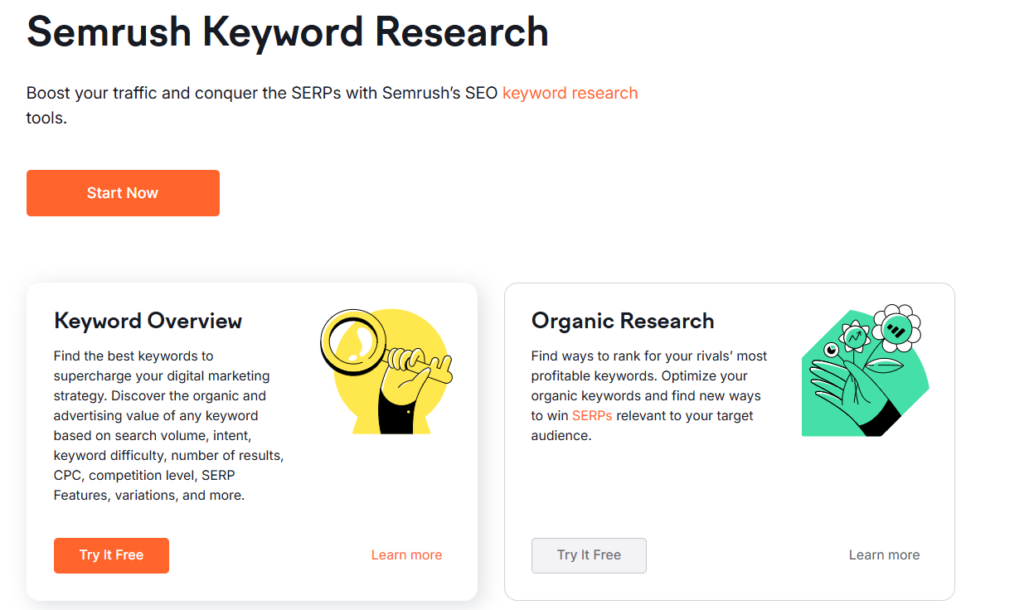 Semrush Keyword Research Tool