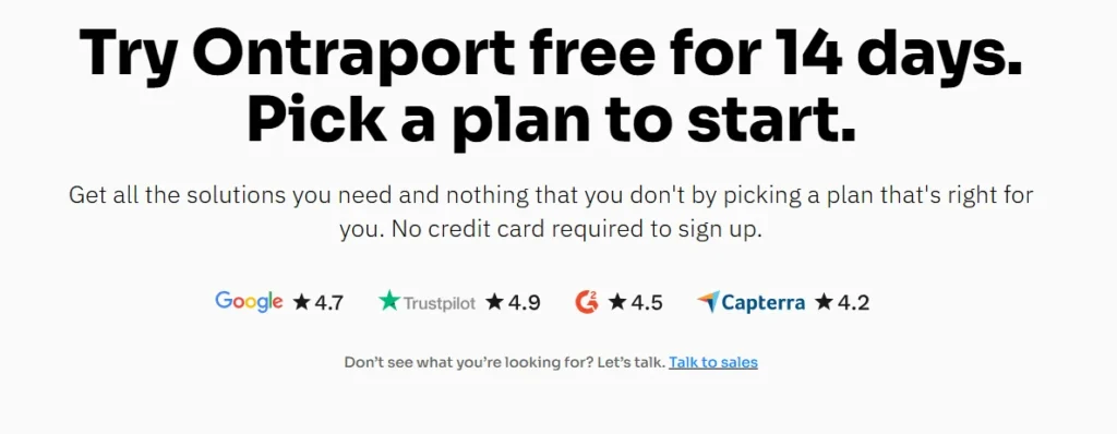 Ontraport Free Trial