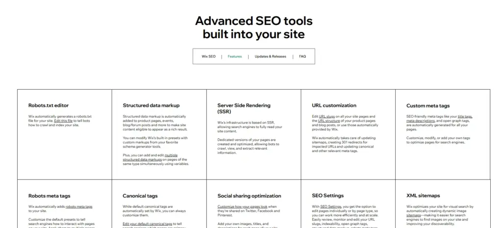 Wix seo tools