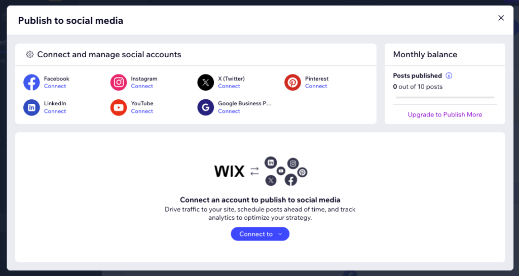 wix Social Media Integration