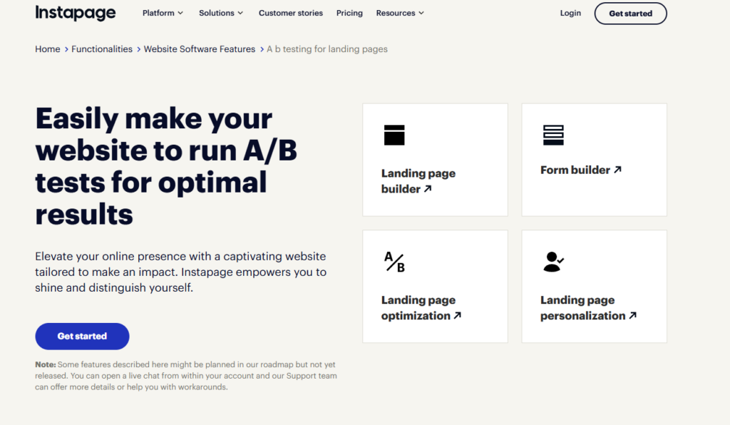 Instapage Review - A/B Testing