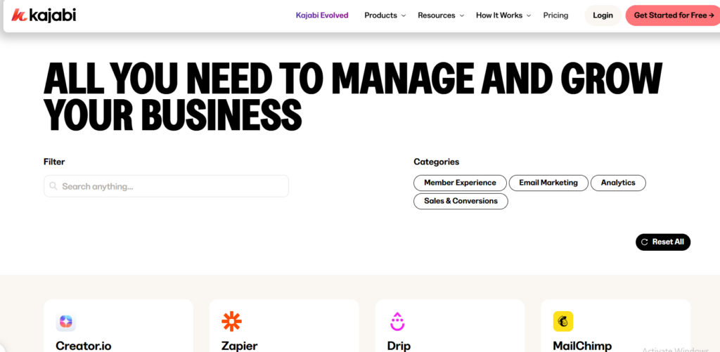 Kajabi All in One Integration