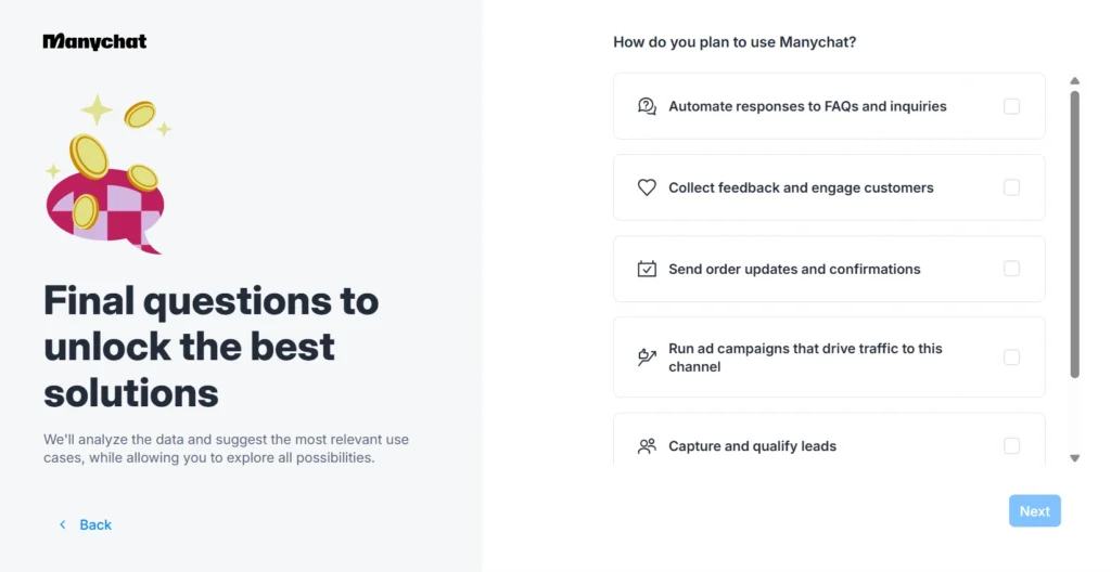 use manychat