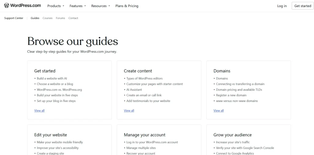 Customer Support Offered by WordPress