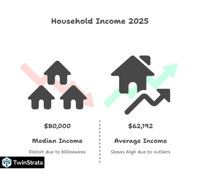Average US Salary & Household Income