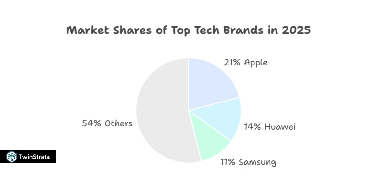 Smartwatch Market Share by Brands in 2025