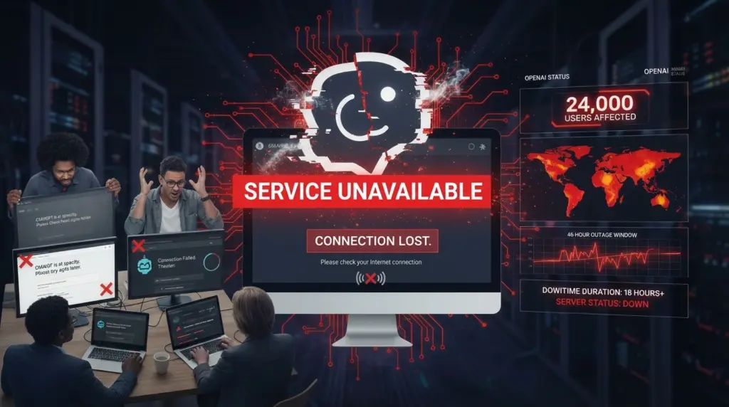 ChatGPT Down Outage: 24,000 Users Report Issues in Two Days