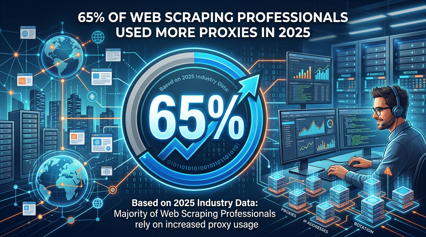 65% of Web Scraping Professionals Used More Proxies in 2025 — Budgets Keep Rising Despite Falling Prices