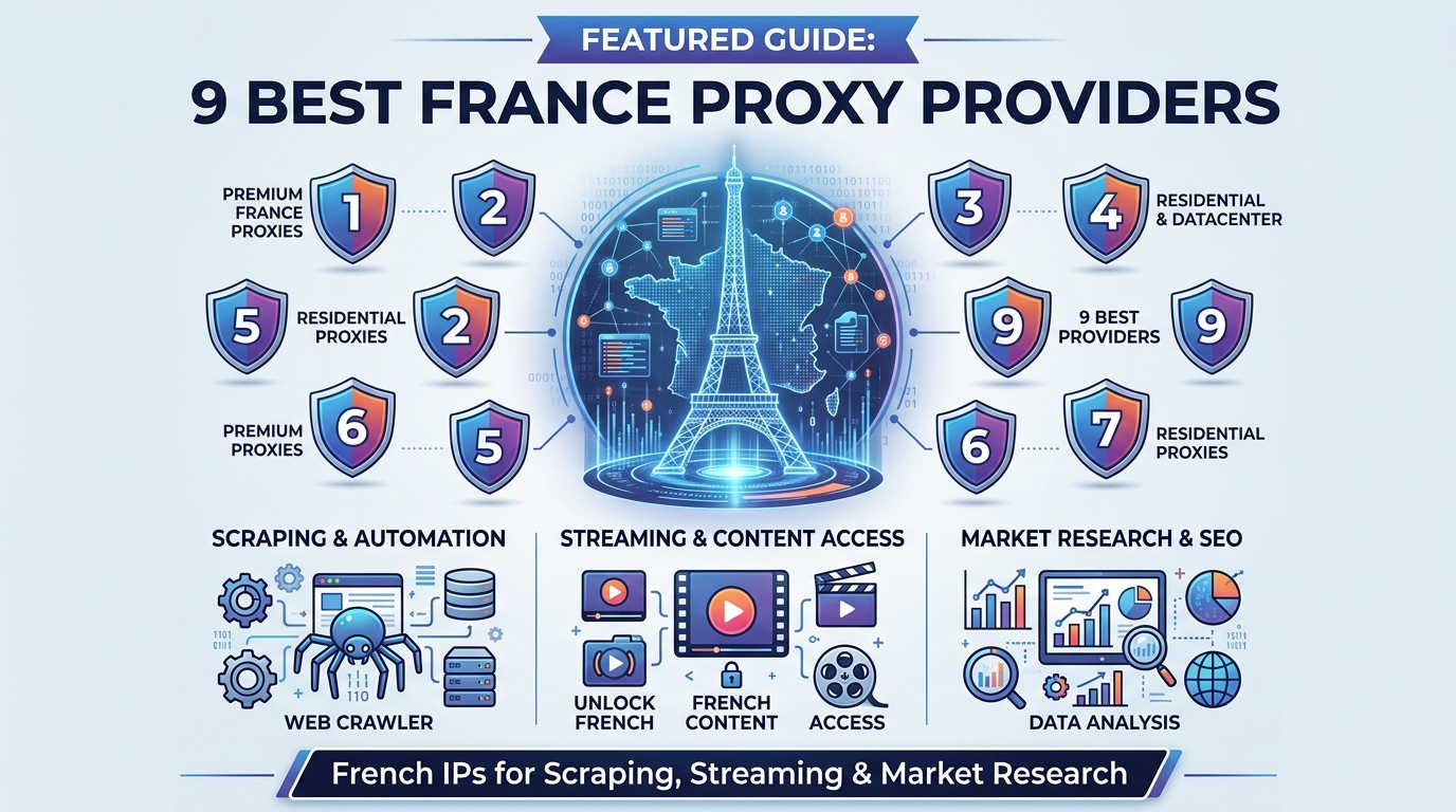 9 Best France Proxy Providers: French IPs for Scraping, Streaming & Market Research
