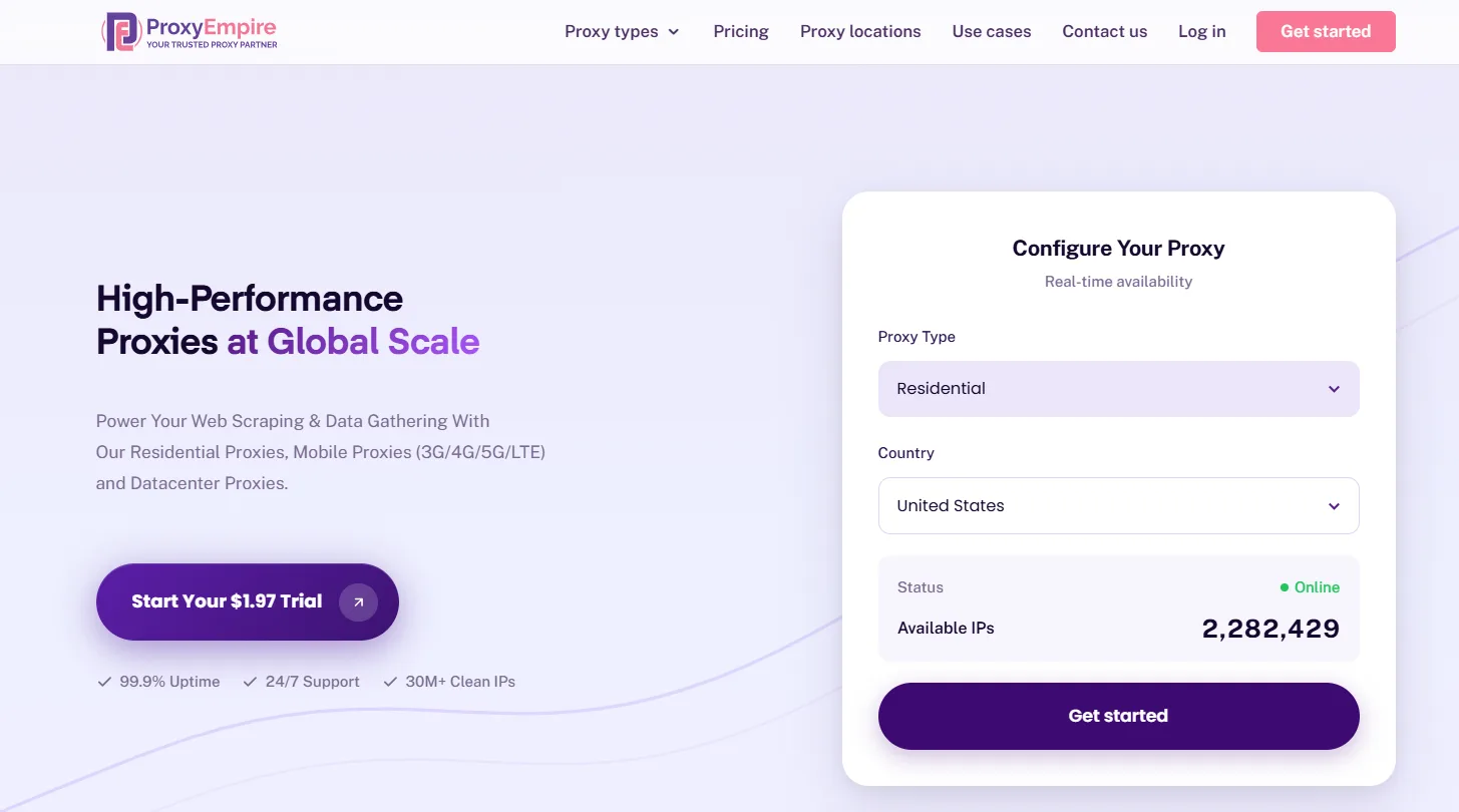 ProxyEmpire — Best for Rollover Bandwidth on Drop Days