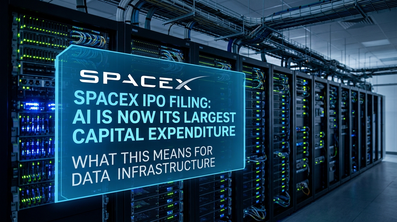 SpaceX's IPO Filing Discloses AI Is Now Its Biggest Capital Expenditure — What That Means for Data Infrastructure
