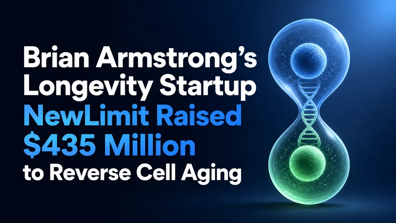 Brian Armstrong's Longevity Startup NewLimit Raised $435 Million to Reverse Cell Aging