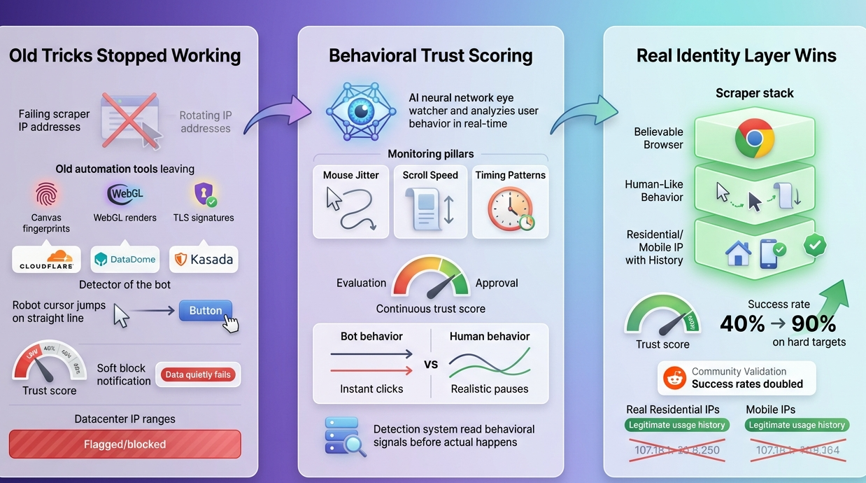 Anti-Bot Systems Stopped Checking IPs and Started Scoring Behavior