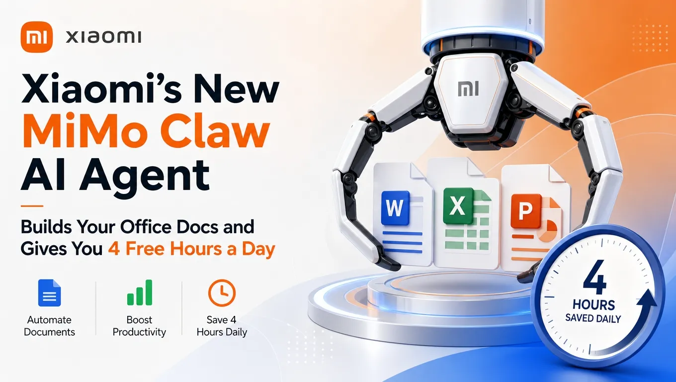 Xiaomi's New MiMo Claw AI Agent Builds Your Office Docs and Gives You 4 Free Hours a Day