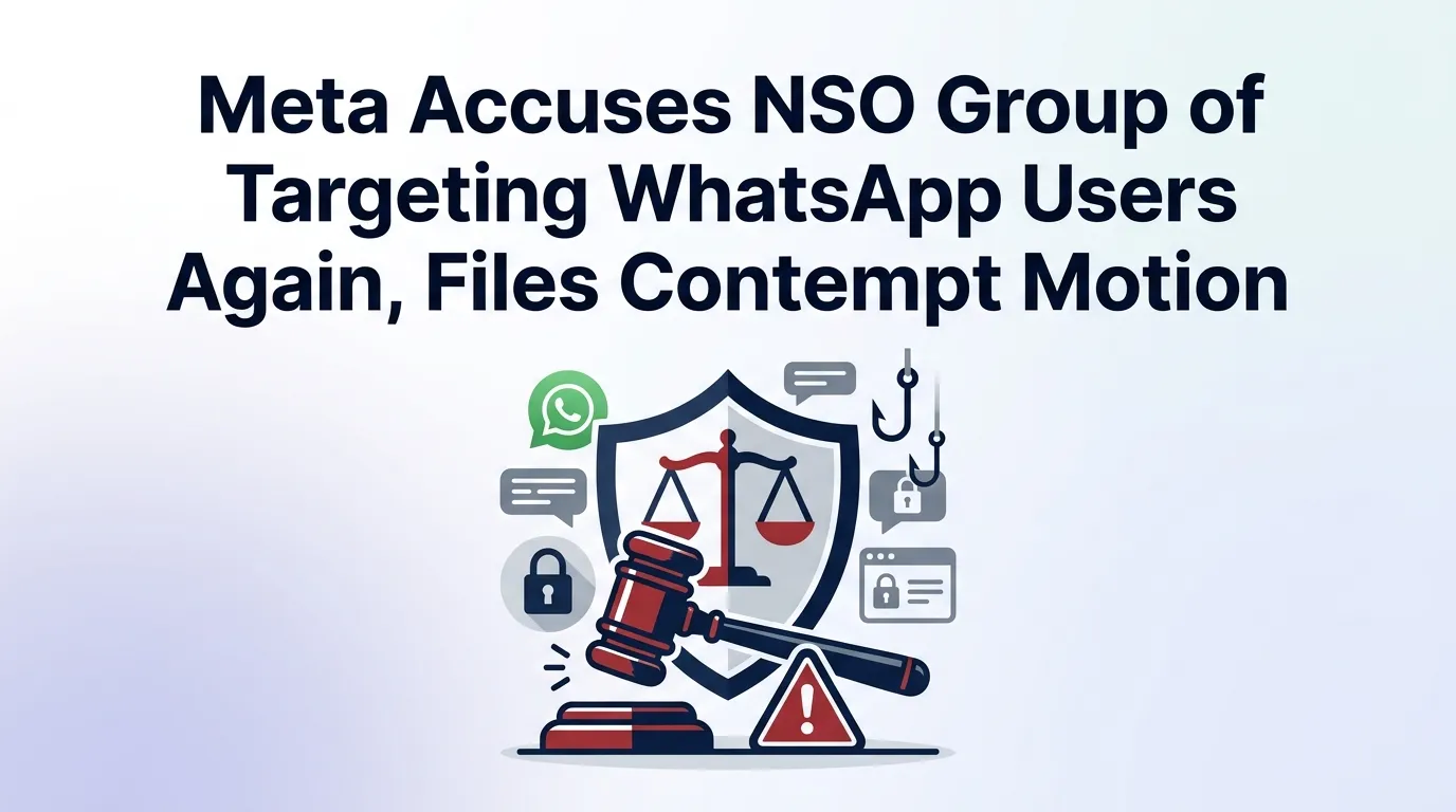 Meta Accuses NSO Group of Targeting WhatsApp Users Again, Files Contempt Motion