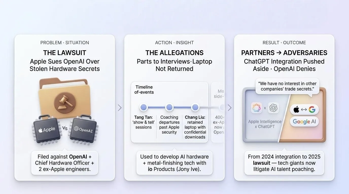 Apple Sues OpenAI, Alleging Coordinated Theft of Trade Secrets