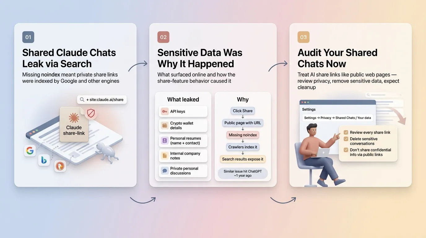 Claude Shared Chats Appear in Google Search, Raising Privacy Concerns