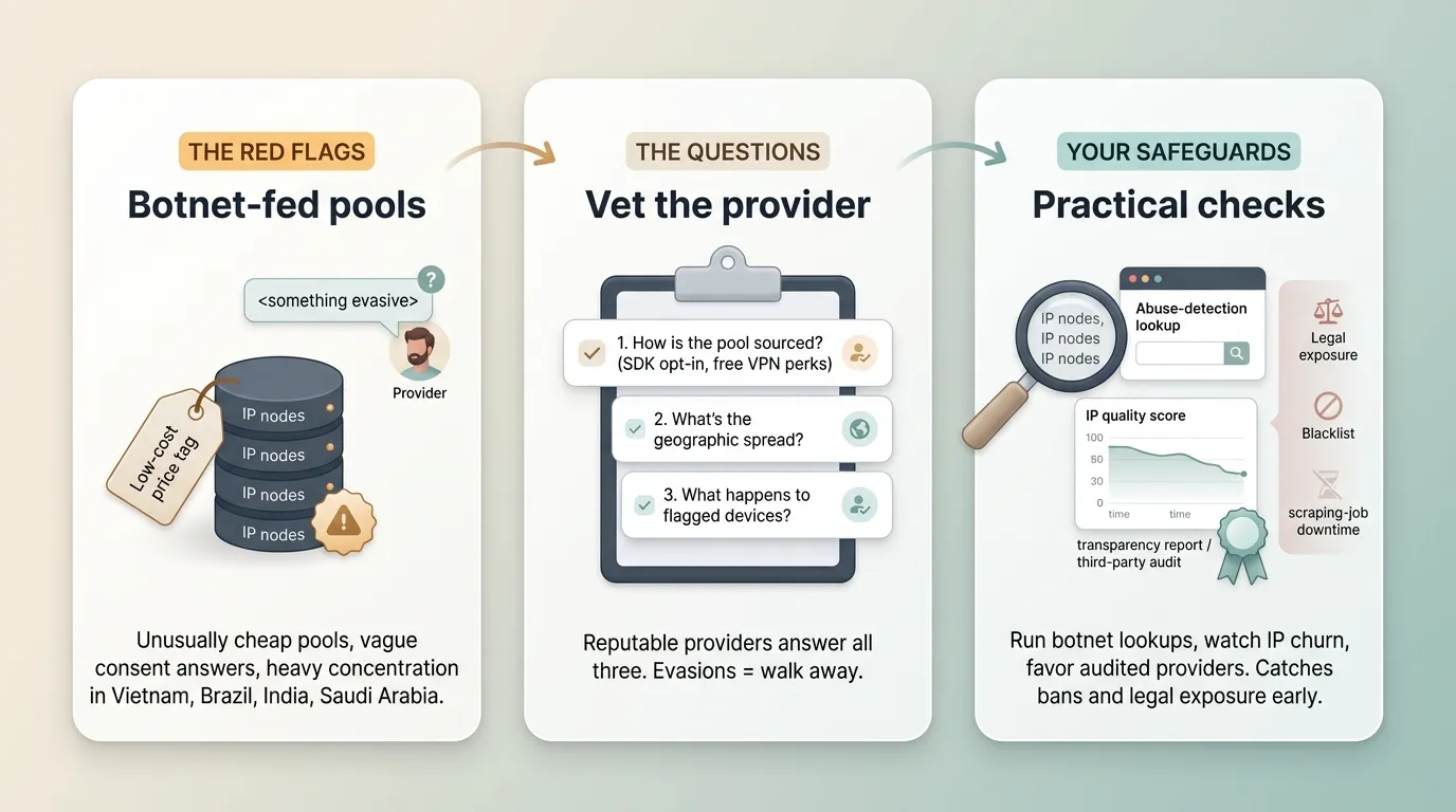 How to Tell If Your "Residential" Proxy Pool Is Botnet-Sourced