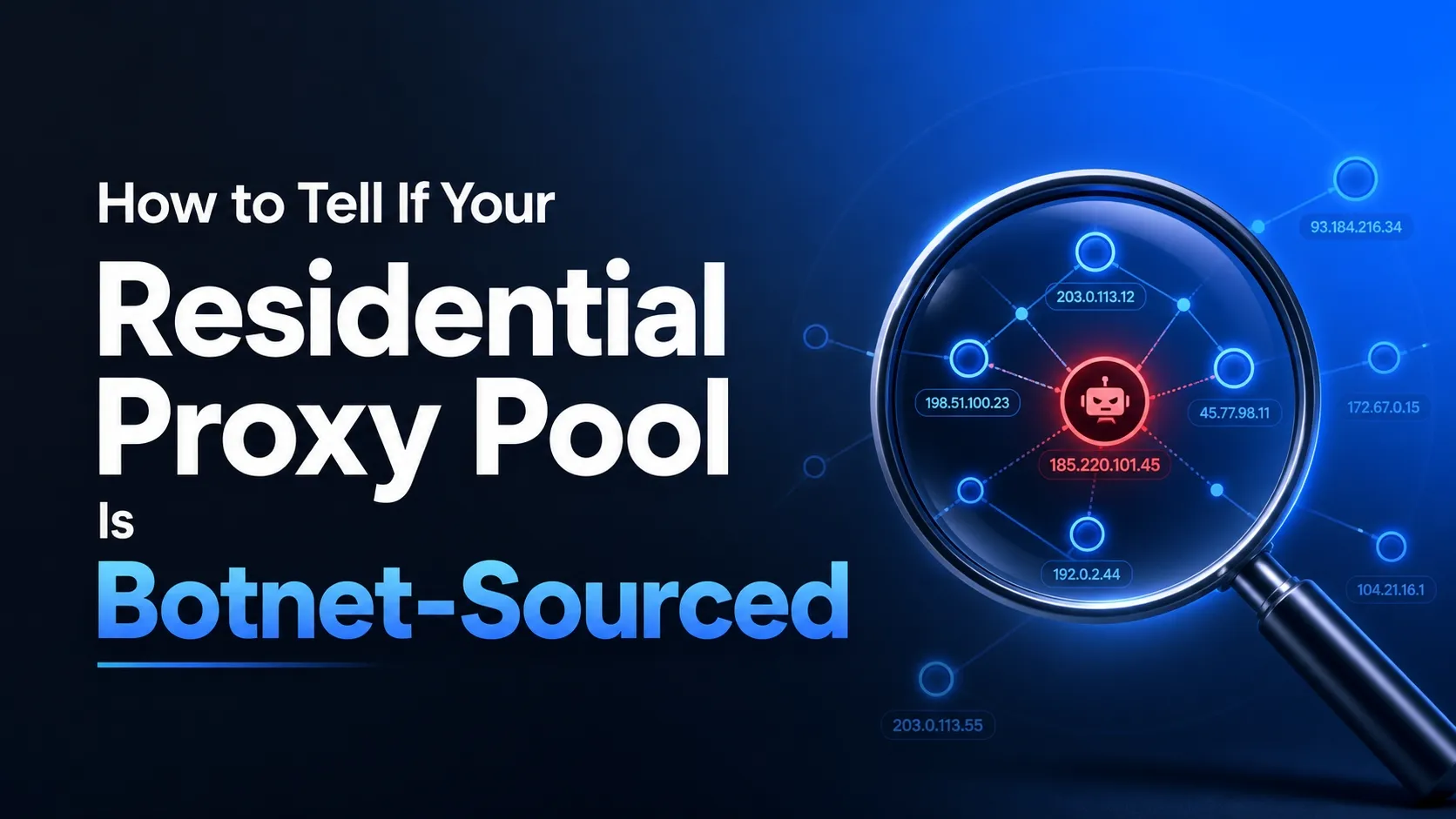 How to Tell If Your "Residential" Proxy Pool Is Botnet-Sourced