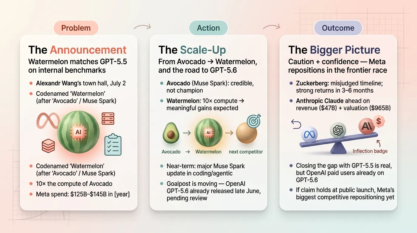 Meta's Secret "Watermelon" AI Model Matches GPT-5.5 — Is Zuckerberg Finally Winning the AI Race?